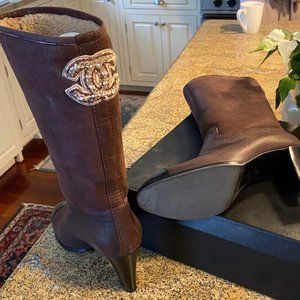 Chanel High Suede Boots